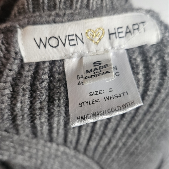 Gray Knit Open Back Sweater Size Small - Picture 3 of 4